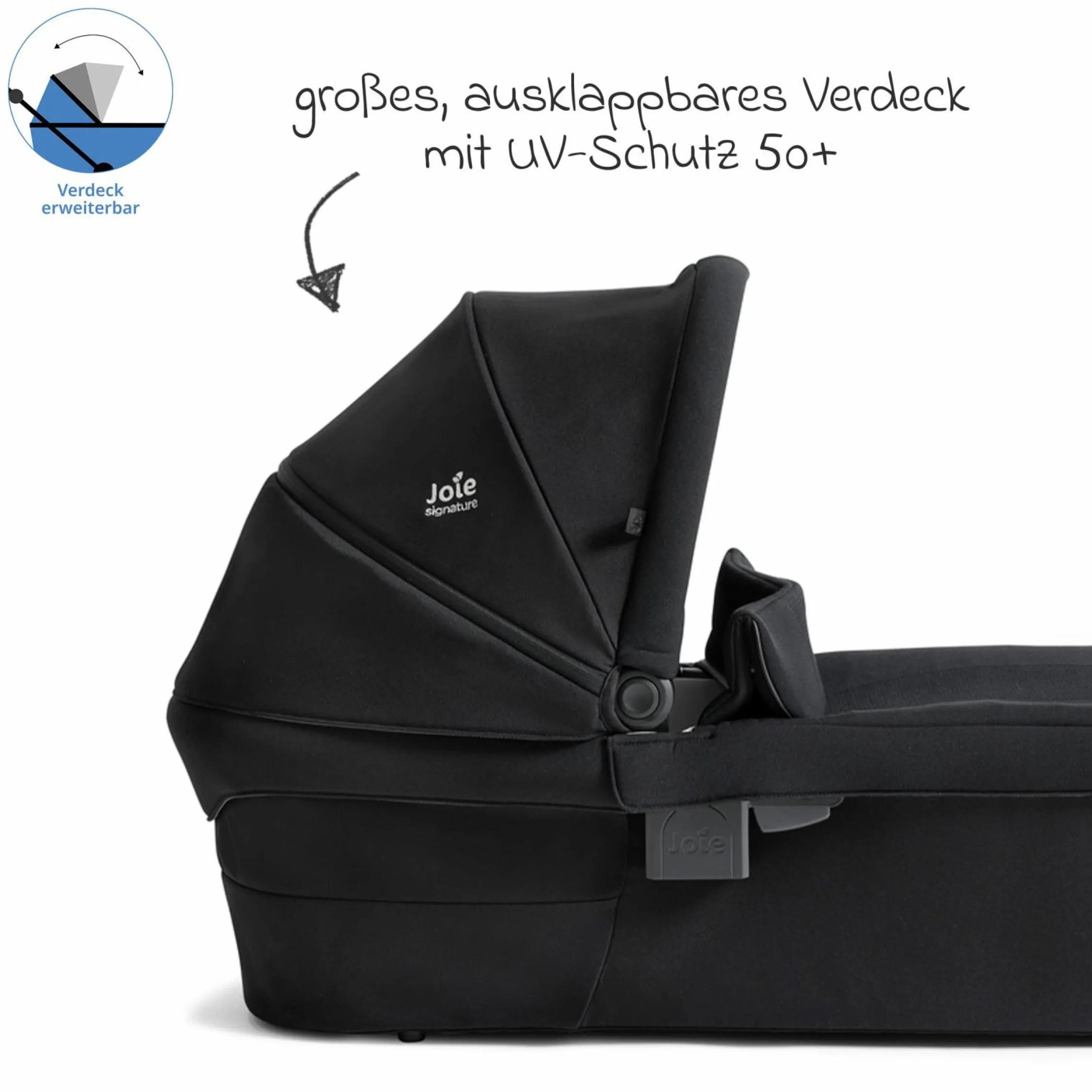 2in1 Kombi-Kinderwagen Finiti bis 22 kg belastbar mit Babywanne Ramble XL, Teleskopschieber, umsetzbare Sitzeinheit, inkl. Adapter & Regenverdeck - Signature - Eclipse