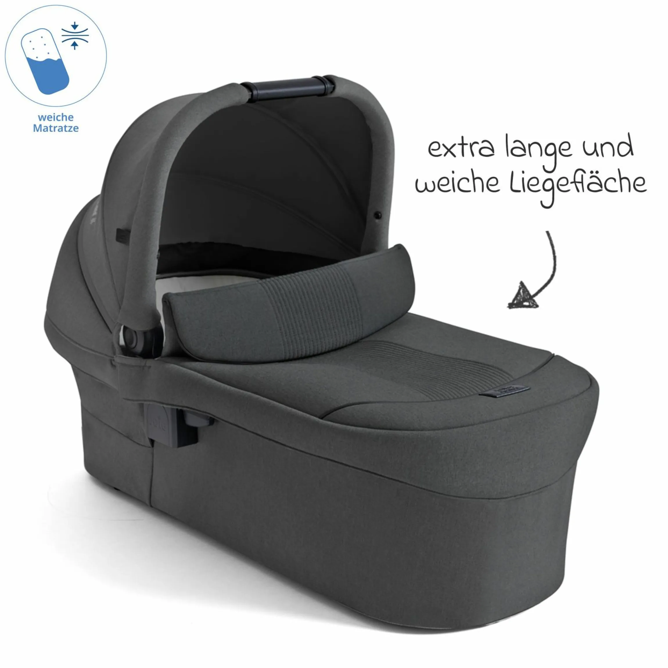2in1 Kombi-Kinderwagen Finiti bis 22 kg belastbar mit Babywanne Ramble XL, Teleskopschieber, umsetzbare Sitzeinheit, inkl. Adapter & Regenverdeck - Signature - Ebony