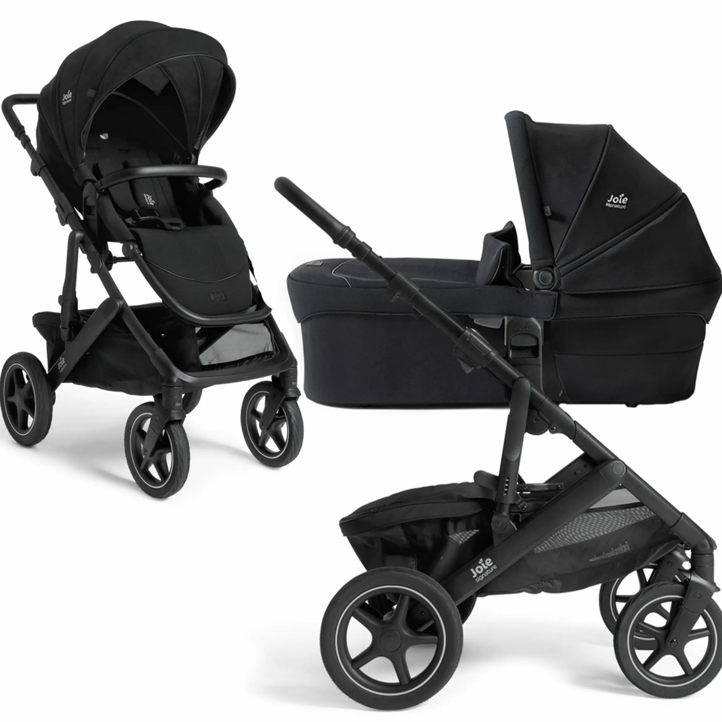 2in1 Kombi-Kinderwagen Vinca bis 22 kg belastbar mit Babywanne Ramble Xl, Teleskopschieber, umsetzbare Sitzeinheit, inkl. Adapter & Regenverdeck - Signature - Eclipse