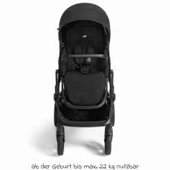 2in1 Kombi-Kinderwagen Vinca bis 22 kg belastbar mit Babywanne Ramble Xl, Teleskopschieber, umsetzbare Sitzeinheit, inkl. Adapter & Regenverdeck - Signature - Eclipse