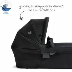 2in1 Kombi-Kinderwagen Vinca bis 22 kg belastbar mit Babywanne Ramble Xl, Teleskopschieber, umsetzbare Sitzeinheit, inkl. Adapter & Regenverdeck - Signature - Eclipse