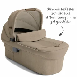 2in1 Kombi-Kinderwagen Vinca bis 22 kg belastbar mit Babywanne Ramble Xl, Teleskopschieber, umsetzbare Sitzeinheit, inkl. Adapter & Regenverdeck - Signature - Sandstone