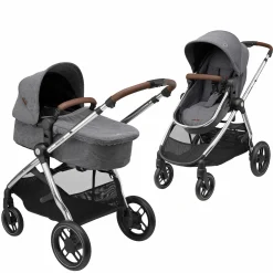 2-in-1 Kombi-Kinderwagen Zelia³ verwendbarer Sitz & Wanne in einem, verstellbarer Schieber, 22 kg - Luxe Twillic Grey - Kollektion 2025