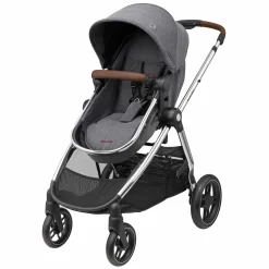 2-in-1 Kombi-Kinderwagen Zelia³ verwendbarer Sitz & Wanne in einem, verstellbarer Schieber, 22 kg - Luxe Twillic Grey - Kollektion 2025