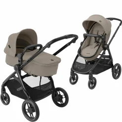 2-in-1 Kombi-Kinderwagen Zelia³ verwendbarer Sitz & Wanne in einem, verstellbarer Schieber, 22 kg - Luxe Twillic Truffel - Kollektion 2025