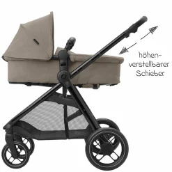 2-in-1 Kombi-Kinderwagen Zelia³ verwendbarer Sitz & Wanne in einem, verstellbarer Schieber, 22 kg - Luxe Twillic Truffel - Kollektion 2025