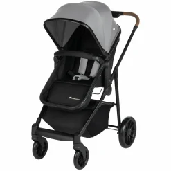 3in1 Kombi-Kinderwagen-Set Haze Trio bis 22 kg mit verstellbarer 2- in -1 Sitz, Babyschale inkl. Fußdecke & Regenschutz - Tinted Gray - Kollektion 2025