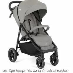 2in1 Kombi-Kinderwagen-Set Litetrax bis 22 kg belastbar mit Schieber-Ablagefach, Babywanne Ramble, Adapter & Zubehör Paket - Pebble - Kollektion 2025