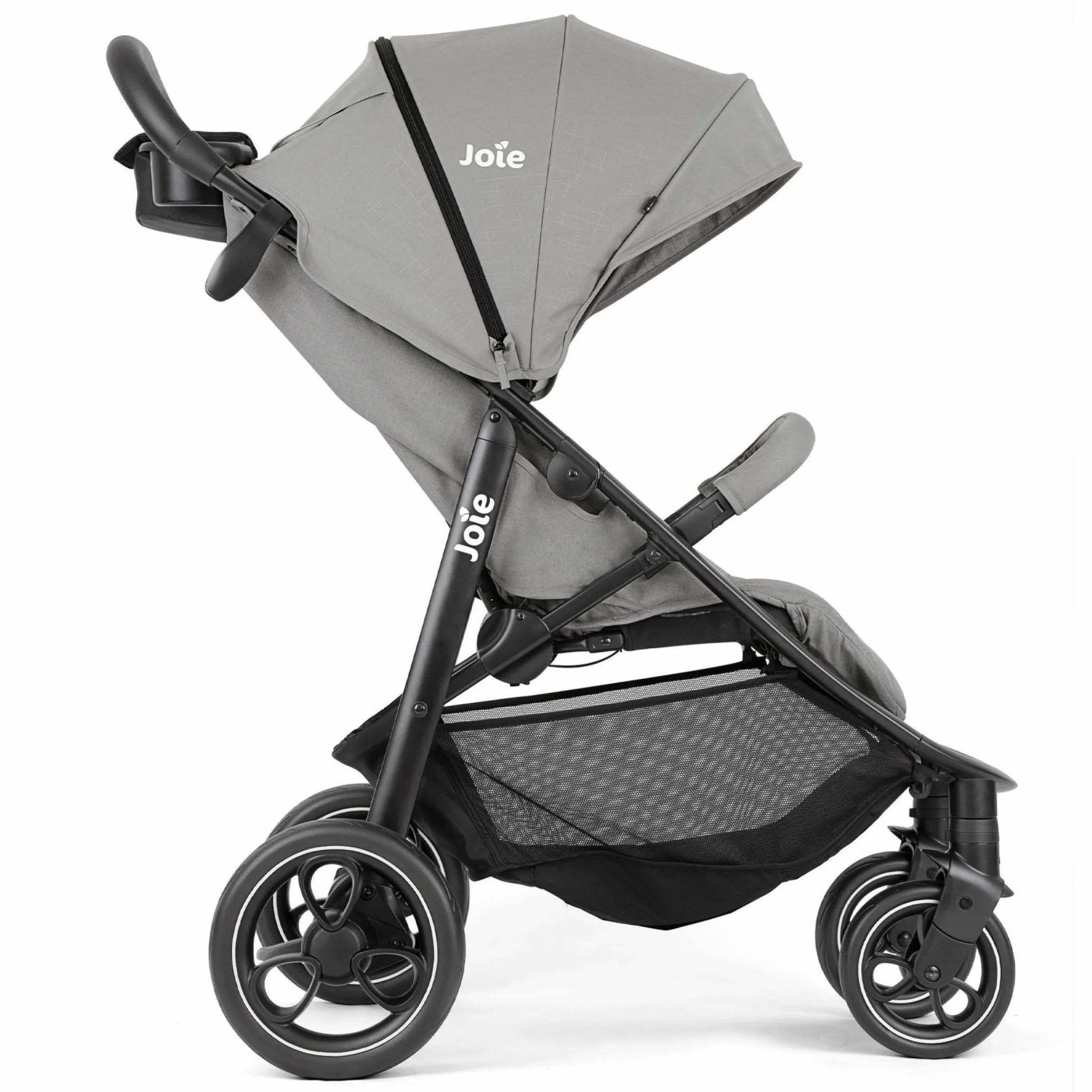 2in1 Kombi-Kinderwagen-Set Litetrax bis 22 kg belastbar mit Schieber-Ablagefach, Babywanne Ramble, Adapter & Zubehör Paket - Pebble - Kollektion 2025