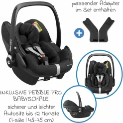 4in1 Kombi-Kinderwagen-Set Litetrax Pro Air bis 22 kg belastbar mit Luftreifen, Babywanne Ramble, Babyschale Pebble Pro, Isofix-Basis, Activity-Trapez, Schmusetuch, Greifling, Adapter & Zubehörpaket - Shale - Kollektion 2025