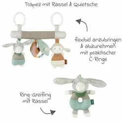 4in1 Kombi-Kinderwagen-Set Litetrax bis 22 kg belastbar mit Luftreifen, Babywanne Ramble, Babyschale Pebble Pro, Isofix-Basis, Activity-Trapez, Schmusetuch, Greifling, Adapter & Zubehörpaket - Pebble - Kollektion 2025