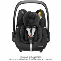 4in1 Kombi-Kinderwagen-Set Litetrax Pro bis 22 kg belastbar mit Babywanne Ramble, Babyschale Pebble Pro, Isofix-Basis, Activity-Trapez, Schmusetuch, Greifling, Adapter & Zubehörpaket - Pebble - Kollektion 2025