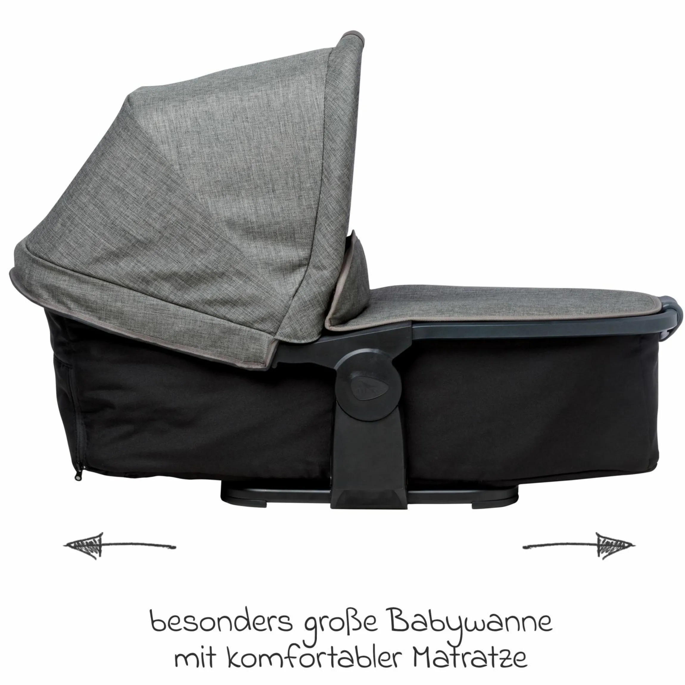 3in1 Kombi-Kinderwagen-Set Mono 2 mit Luftreifen inkl. Kombi-Einheit (Babywanne+Sitz) mit Liegeposition, Babyschale Pebble Pro & XXL Zubehörpaket - Premium Grau