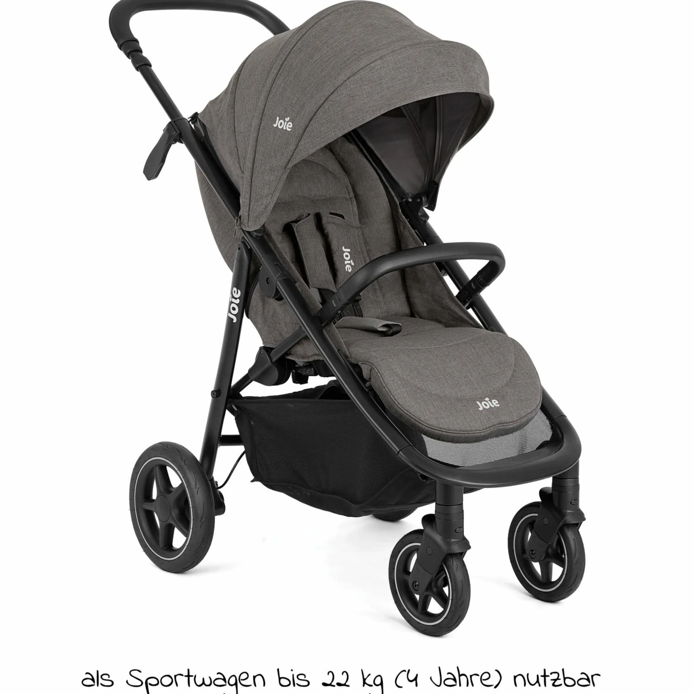 2in1 Kombi-Kinderwagen-Set Mytrax Pro bis 22 kg belastbar mit Teleskopschieber, Getränkehalter, Babywanne Ramble, Adapter & Zubehör Paket - Thunder - Kollektion 2025