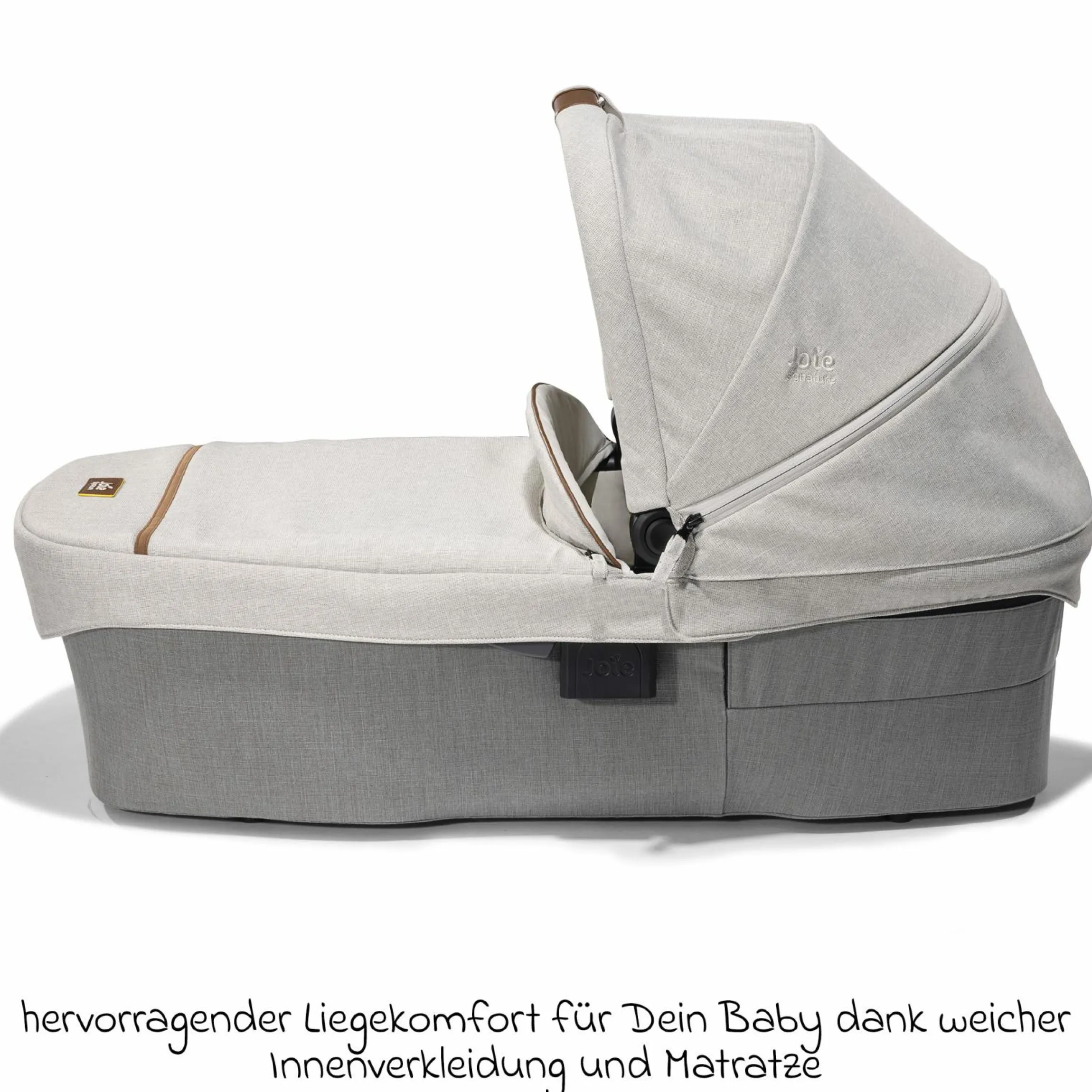 2in1 Kombi-Kinderwagen-Set Parcel bis 22 kg belastbar mit Liegefunktion, Babywanne Ramble XL, Adapter, Regenschutz, Insektenschutz & Transporttasche - Signature - Oyster
