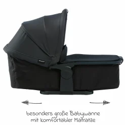 3in1 Kombi-Kinderwagen-Set Pro mit Luftreifen inkl. Kombi-Einheit ( Babywanne+Sitz) inkl. Maxi-Cosi Pebble Pro, Handyhalter, Getränkeflasche & XXL Zubehörpaket - Anthrazit - Kollektion 2024