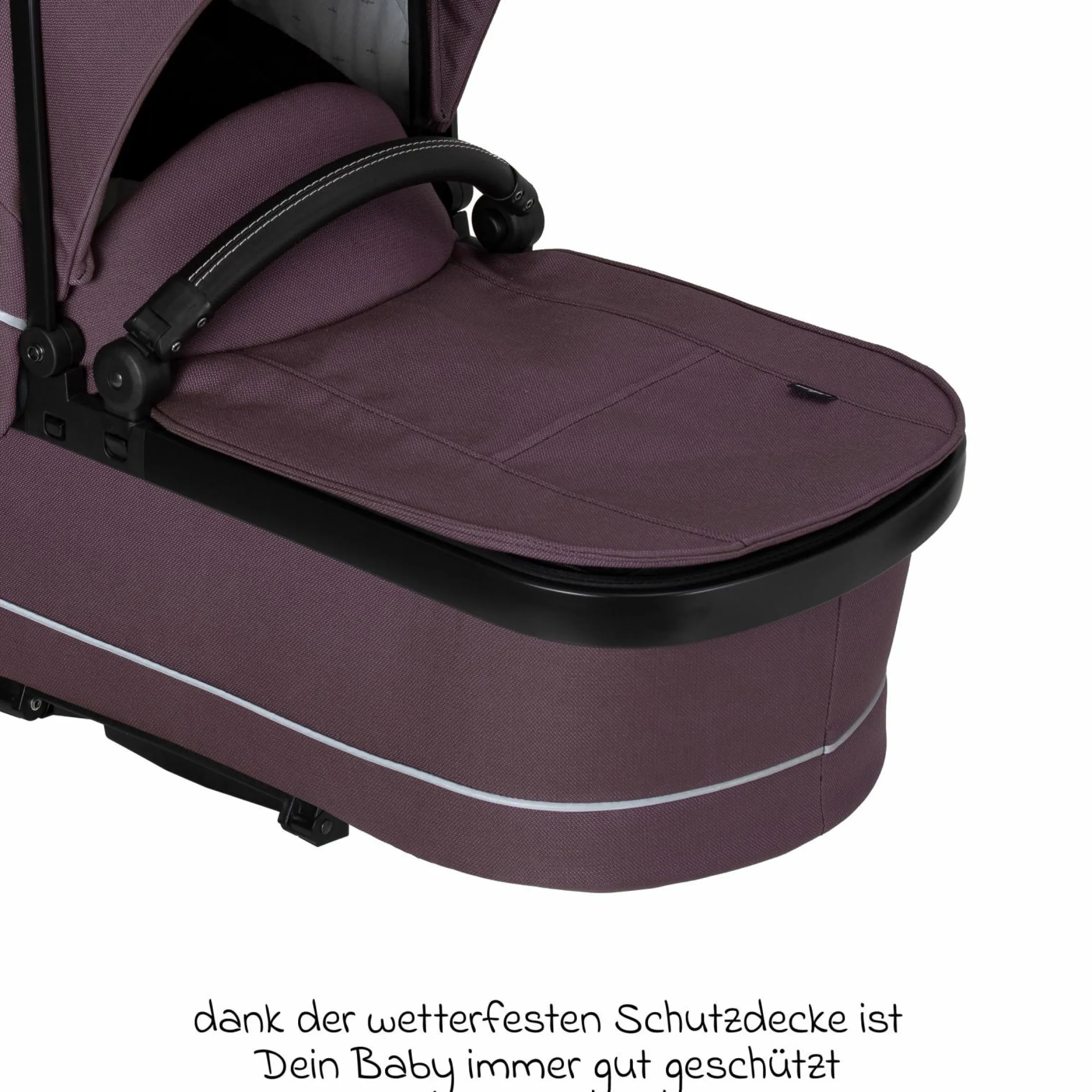 2in1 Kombi-Kinderwagen-Set Rock IT GTR Outdoor bis 22 kg belastbar mit Knickschieber, Handbremse, Sportsitz, Falttasche Premium & Regenschutz - Amethyst - Kollektion 2024