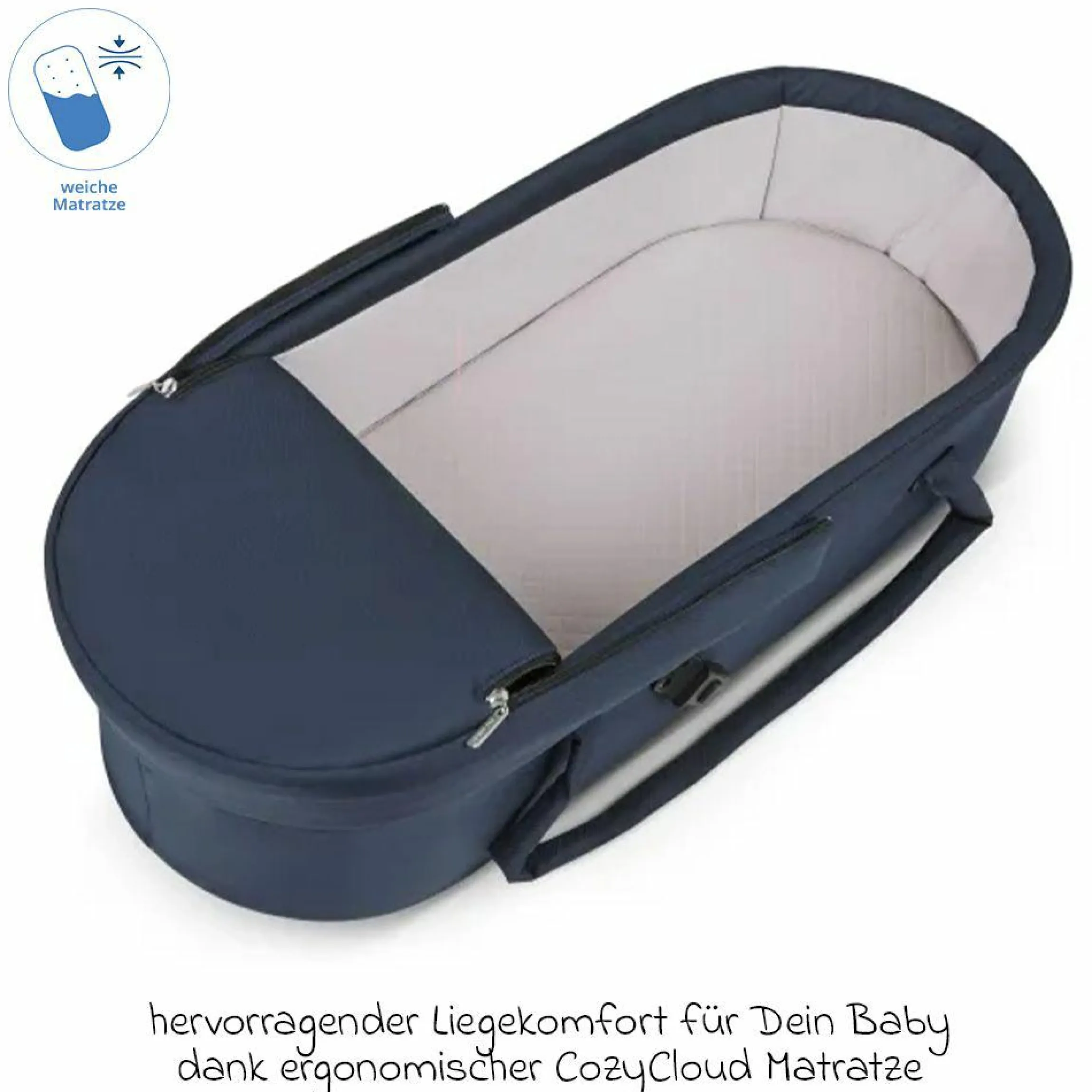 3in1 Kombi-Kinderwagen-Set Timbo 4 mit Babywanne, Sportsitz, Babyschale Tulip & Adapter - Ocean