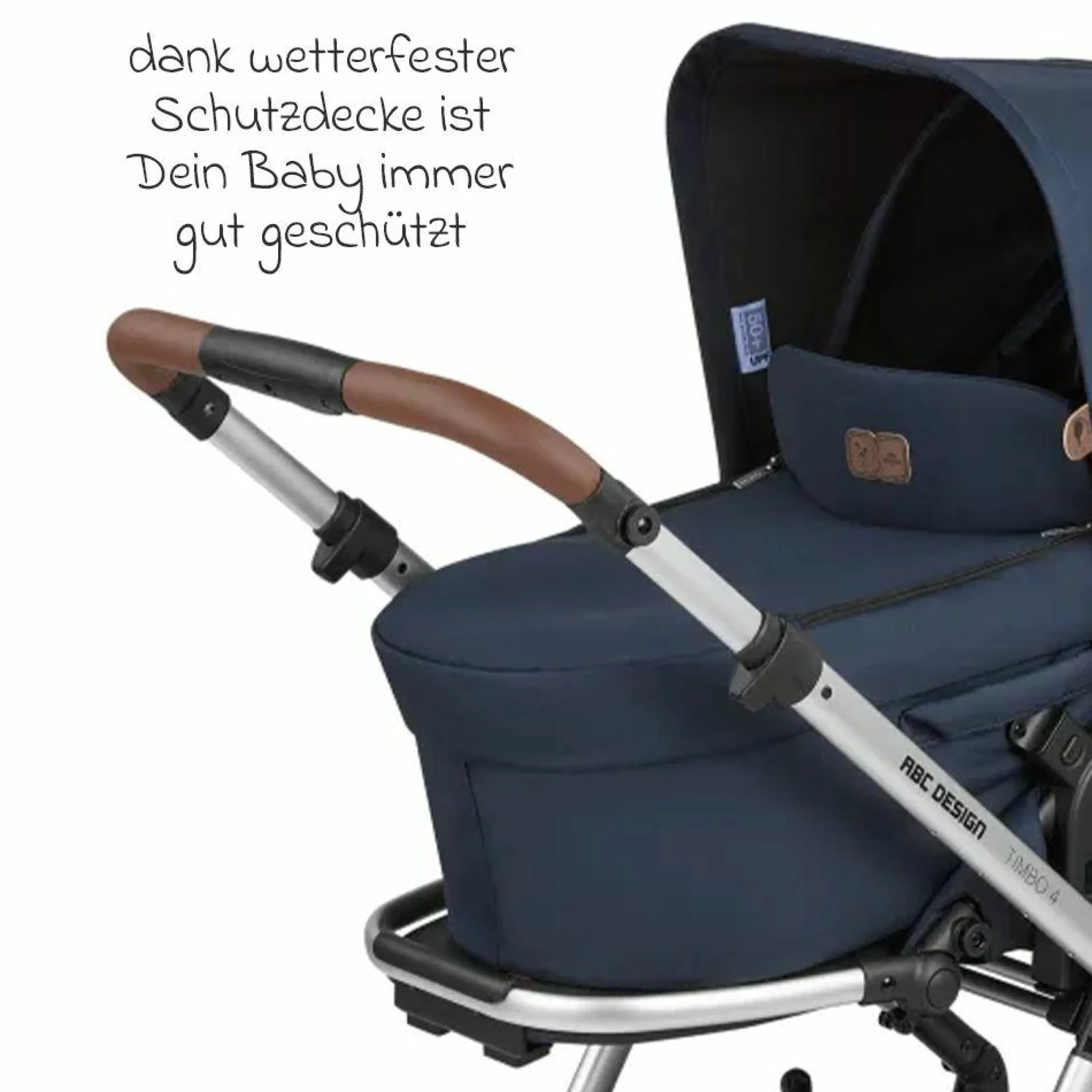 3in1 Kombi-Kinderwagen-Set Timbo 4 mit Babywanne, Sportsitz, Babyschale Tulip & Adapter - Ocean