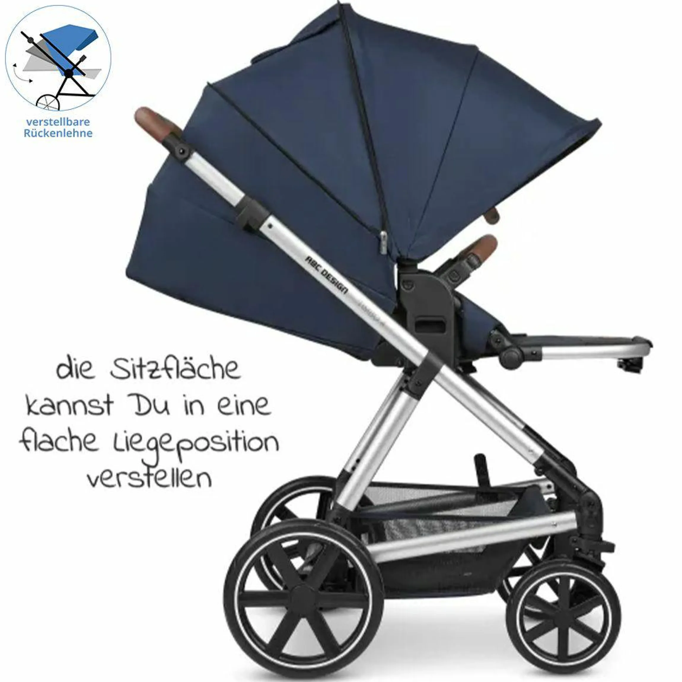 3in1 Kombi-Kinderwagen-Set Timbo 4 mit Babywanne, Sportsitz, Babyschale Tulip & Adapter - Ocean