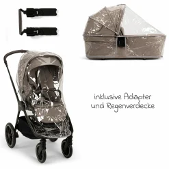 2in1 Kombi-Kinderwagen-Set Triv Lx All-in-One-Set bis 22 kg mit Baybwanne, Teleskopschieber, Regenschutz, Adapter, Fußsack & Handschuhe - Cedar
