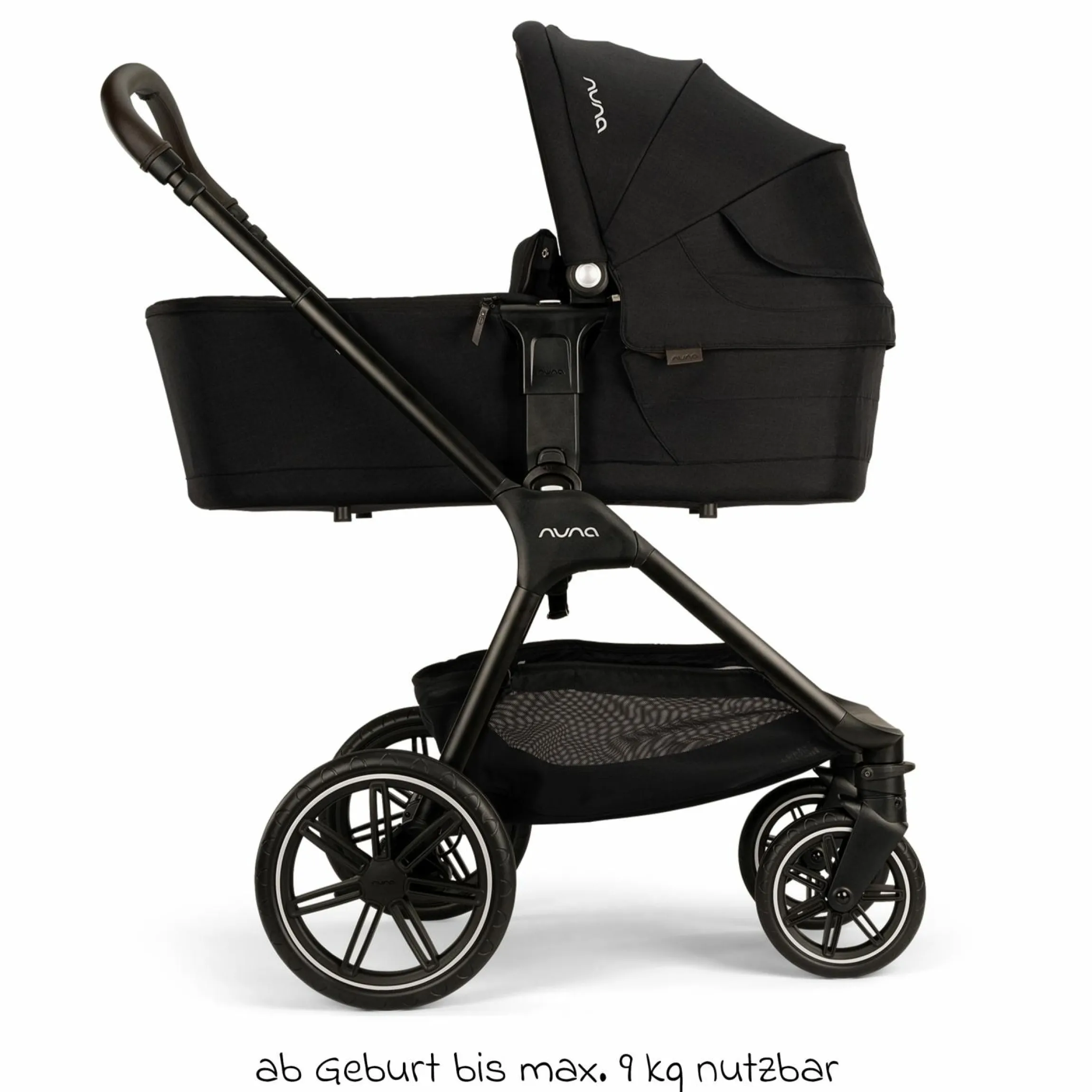 2in1 Kombi-Kinderwagen-Set Triv Lx All-in-One-Set bis 22 kg mit Baybwanne, Teleskopschieber, Regenschutz, Adapter, Fußsack & Handschuhe - Caviar