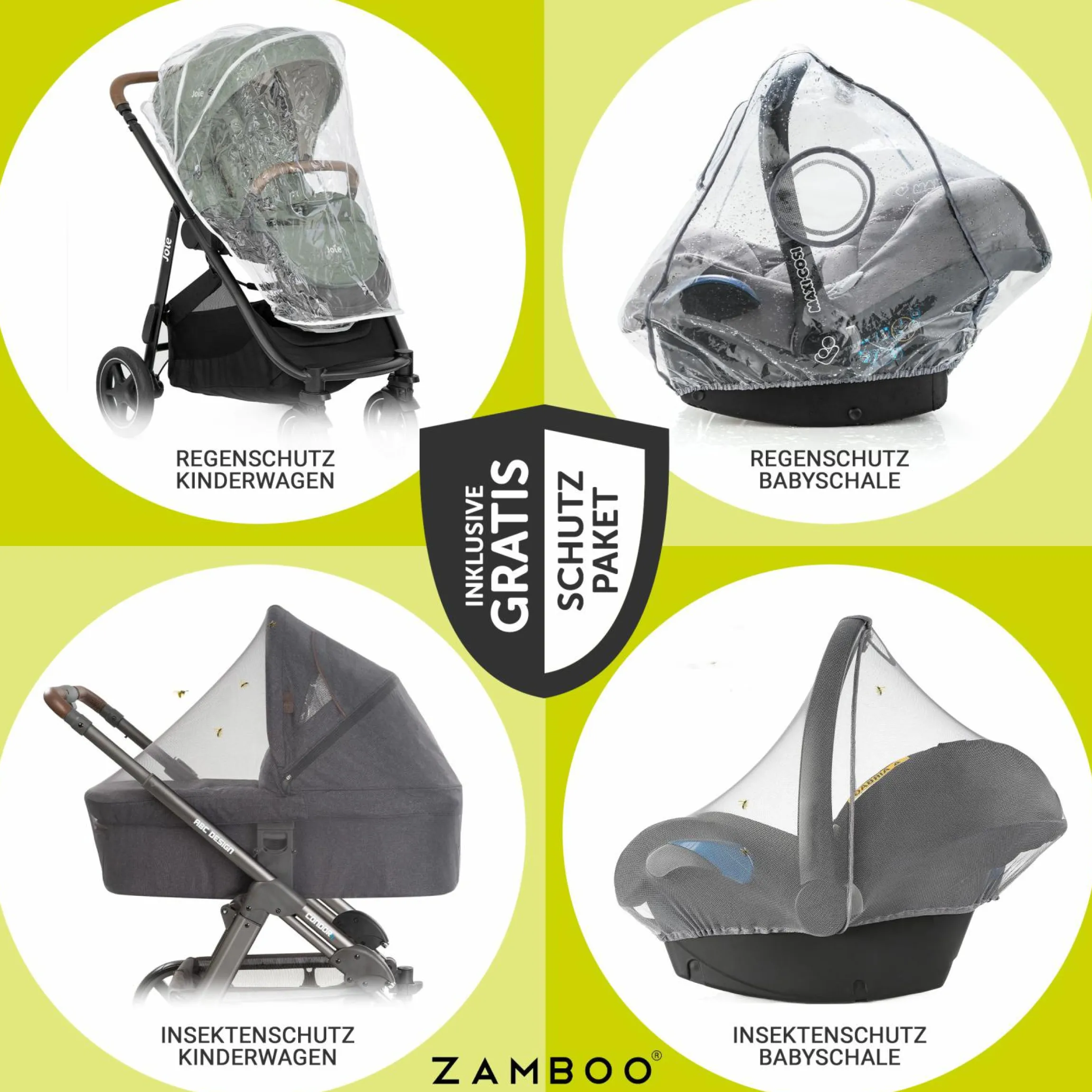 4in1 Kombi-Kinderwagen-Set Versatrax bis 22 kg belastbar mit Babywanne Ramble XL, Babyschale Pebble Pro, Isofix-Basis, Activity-Trapez, Schmusetuch, Greifling, Adapter & Zubehörpaket - Laurel