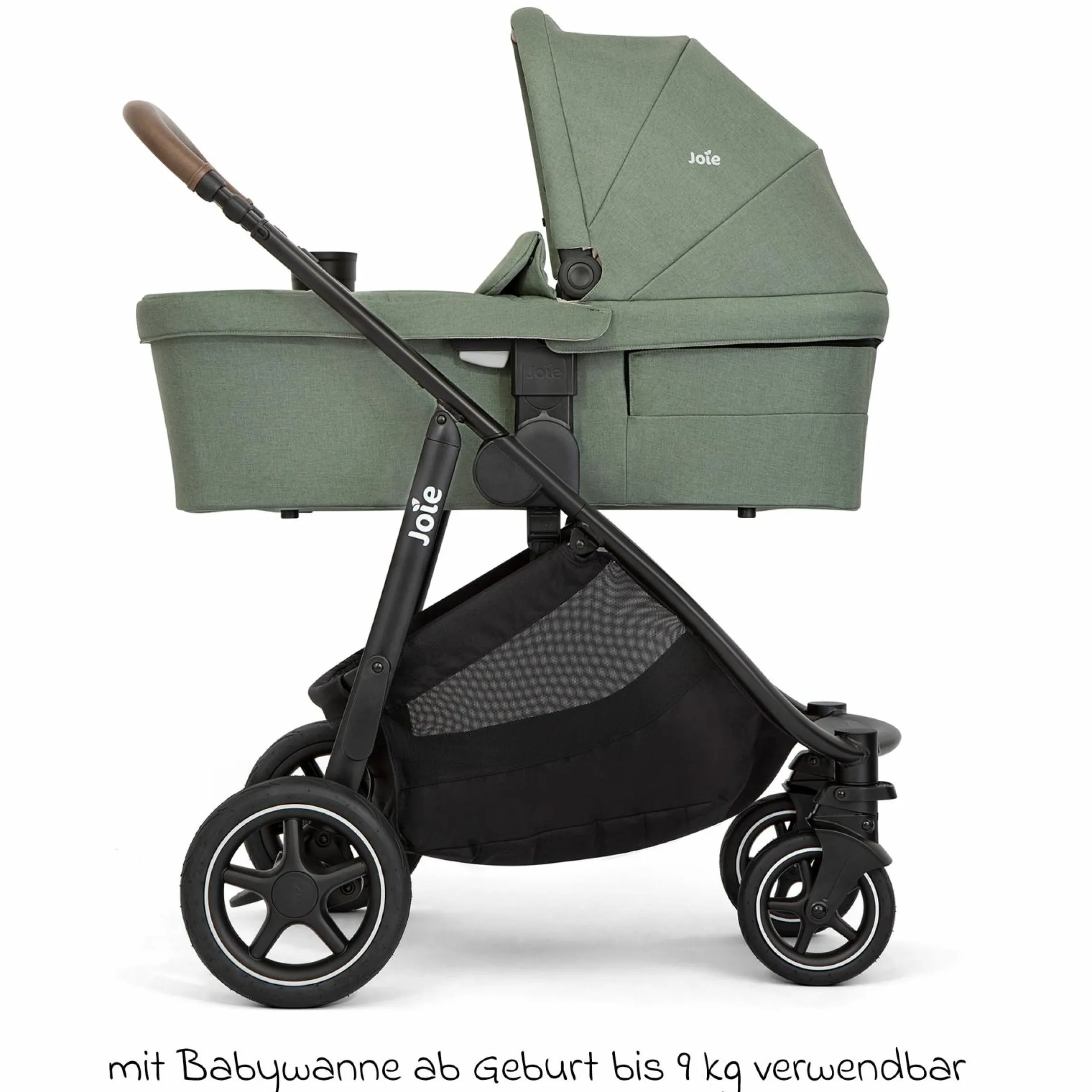 2in1 Kombi-Kinderwagen-Set Versatrax bis 22 kg belastbar mit Babywanne Ramble XL, Schnullerkette, Adapter & Zubehörpaket - Laurel