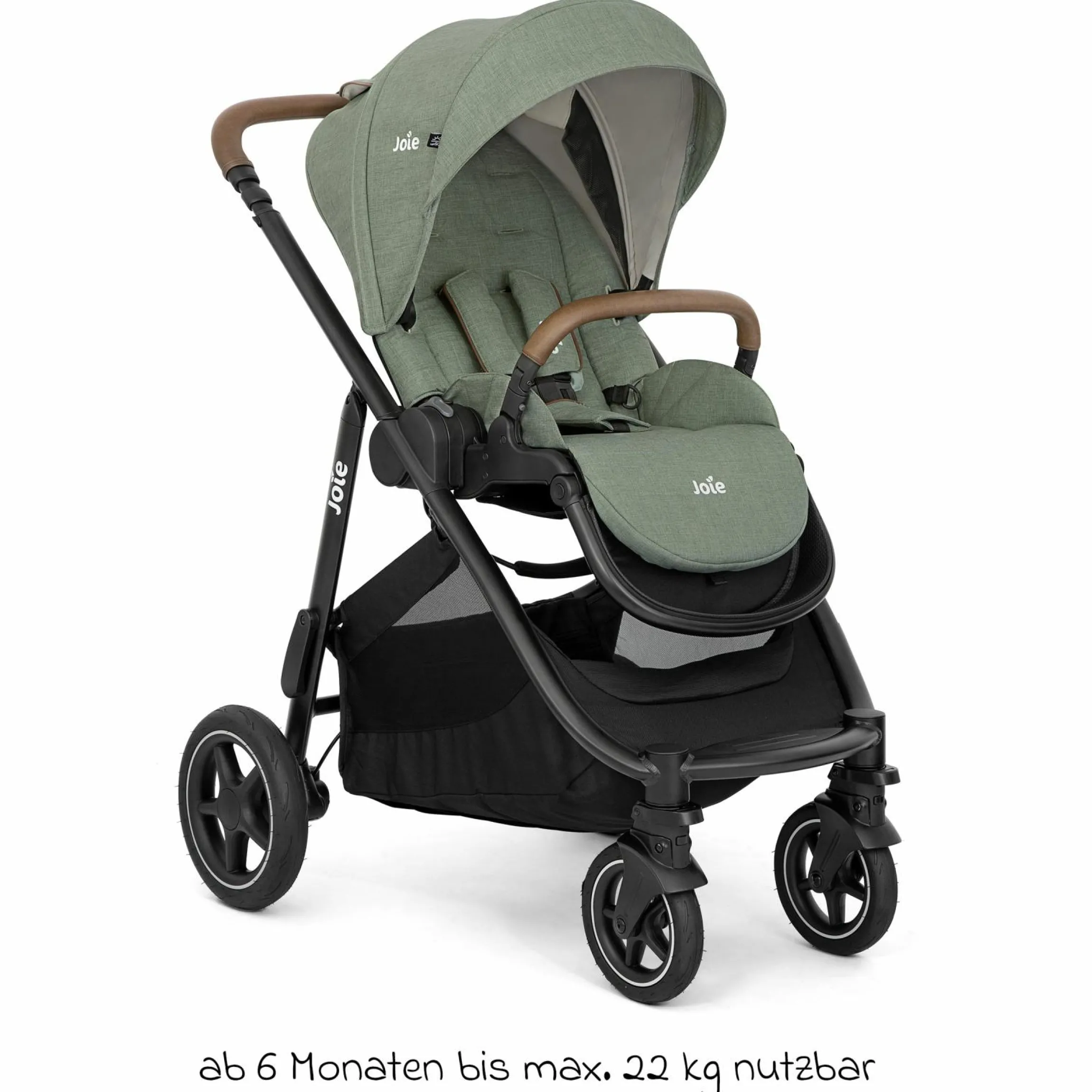 2in1 Kombi-Kinderwagen-Set Versatrax bis 22 kg belastbar mit Babywanne Ramble XL, Schnullerkette, Adapter & Zubehörpaket - Laurel