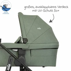 2in1 Kombi-Kinderwagen-Set Versatrax bis 22 kg belastbar mit Babywanne Ramble XL, Schnullerkette, Adapter & Zubehörpaket - Laurel