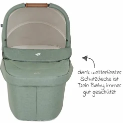 2in1 Kombi-Kinderwagen-Set Versatrax bis 22 kg belastbar mit Babywanne Ramble XL, Schnullerkette, Adapter & Zubehörpaket - Laurel
