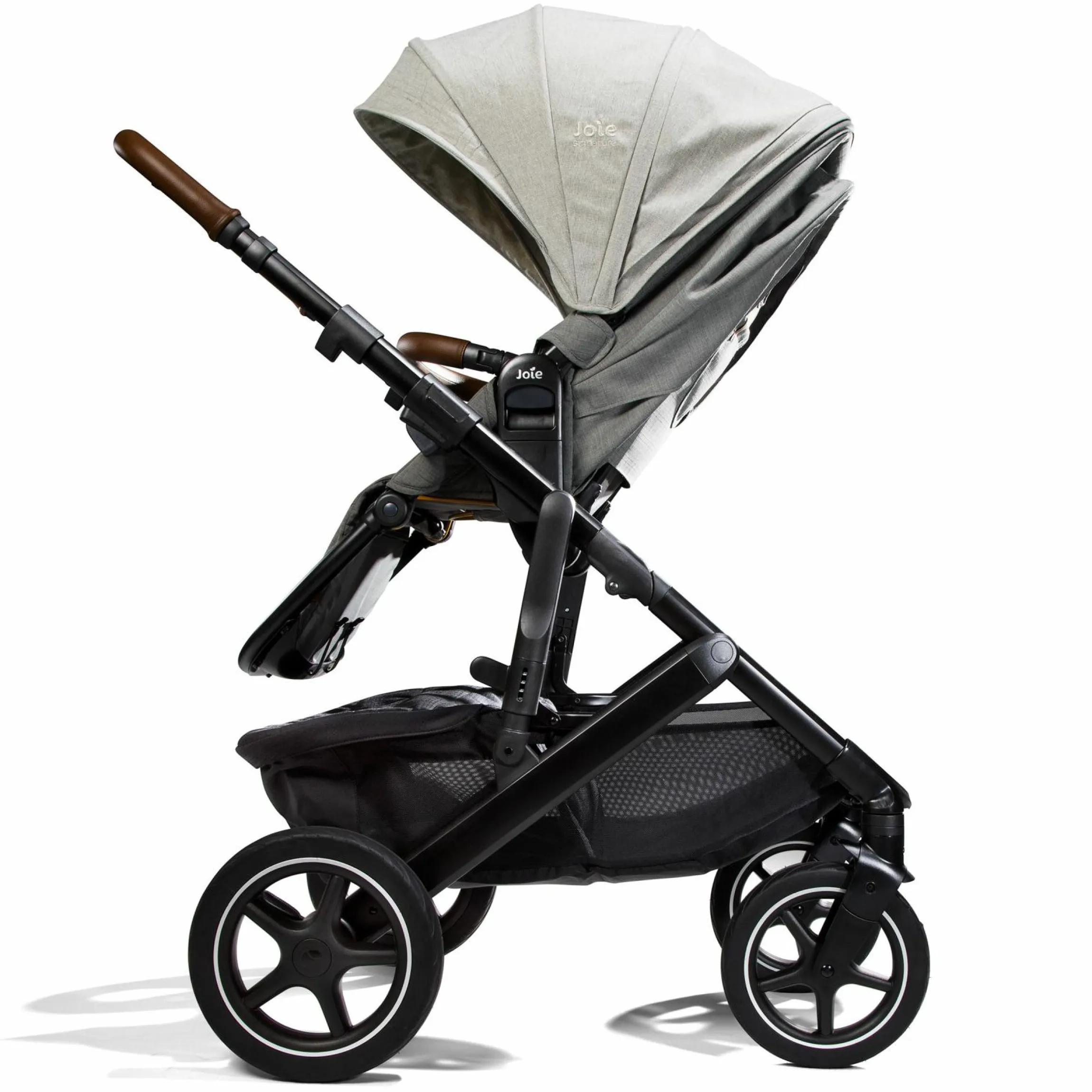 2in1 Kombi-Kinderwagen-Set Vinca bis 22 kg belastbar mit Teleskopschieber umsetzbare Sitzeinheit, Babywanne Ramble XL, Adapter, Regenschutz & Rückenpolster - Signature - Oyster