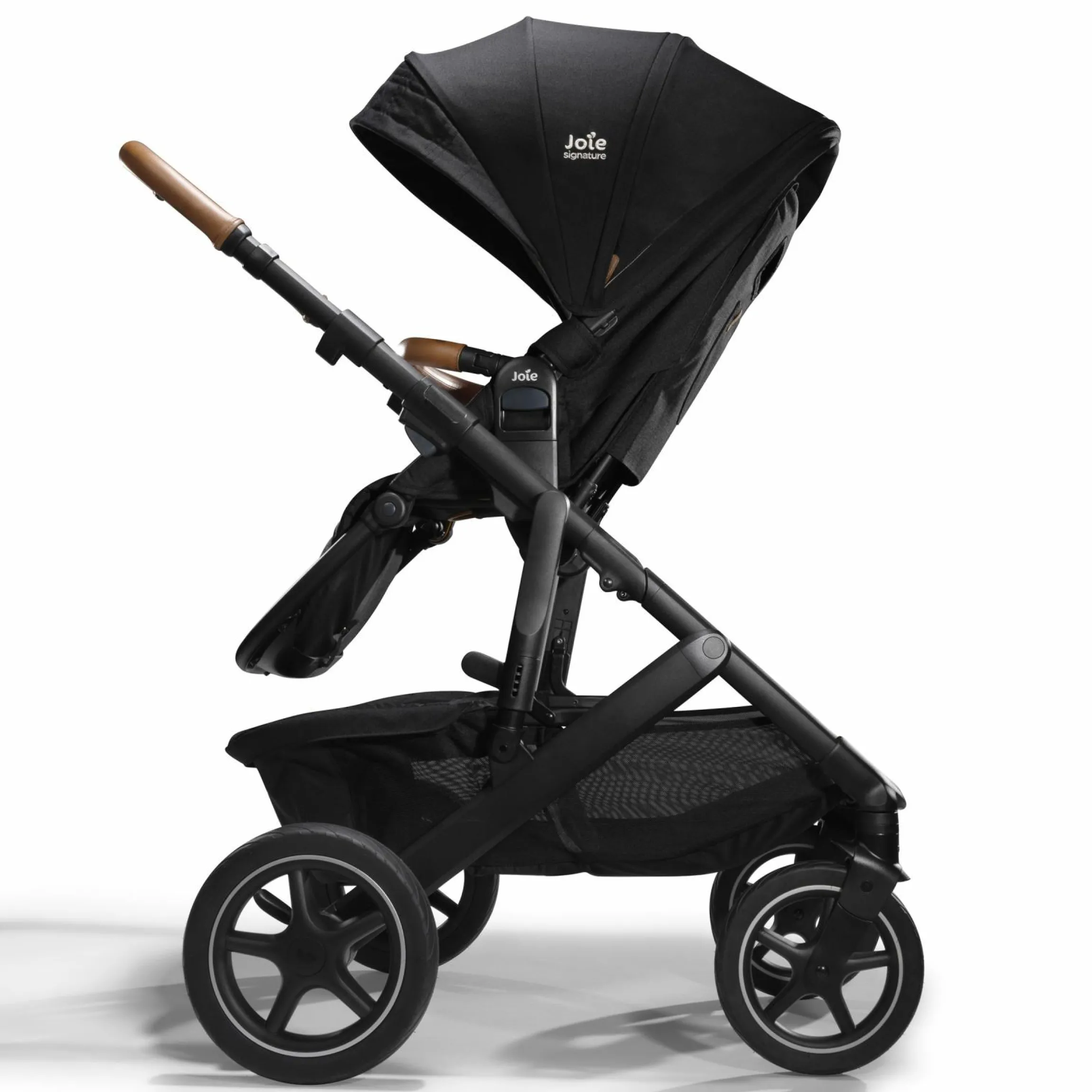 2in1 Kombi-Kinderwagen-Set Vinca bis 22 kg belastbar mit Teleskopschieber umsetzbare Sitzeinheit, Babywanne Ramble XL, Adapter, Regenschutz & Rückenpolster - Signature - Eclipse