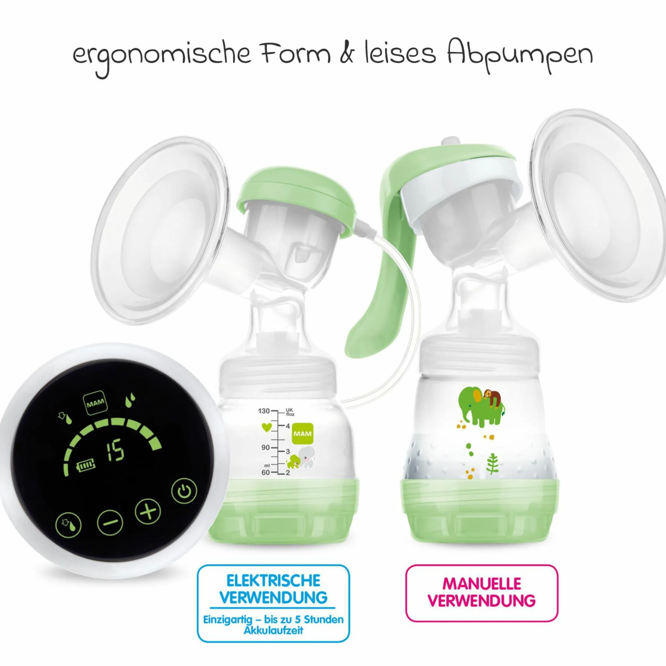 2in1 Milchpumpe elektrische oder manuelle Verwendung