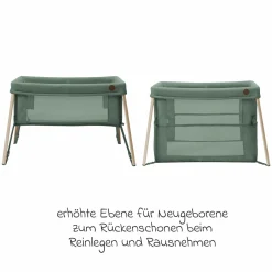 2-in-1 Reisebett Iris für Neugeborene & Kleinkinder inkl. Matratze & Reistasche nur 5,96 kg leicht - Beyound - Green Eco - Kollektion 2025