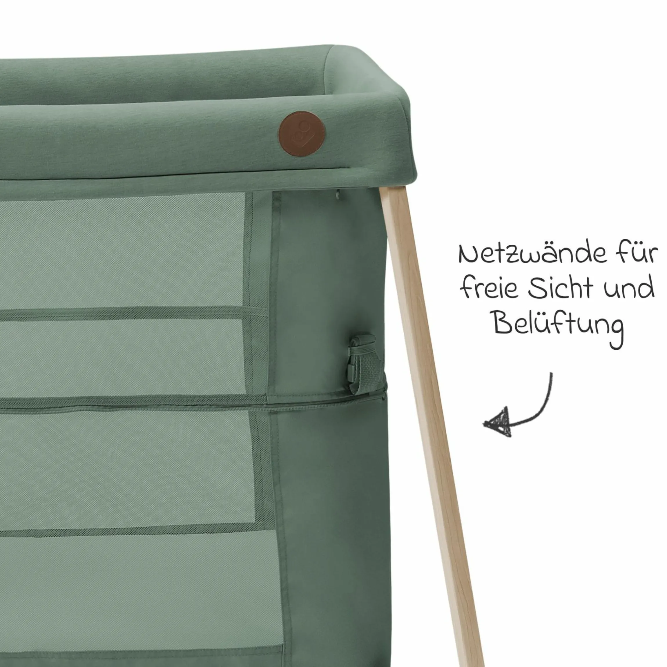 2-in-1 Reisebett Iris für Neugeborene & Kleinkinder inkl. Matratze & Reistasche nur 5,96 kg leicht - Beyound - Green Eco - Kollektion 2025