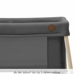2-in-1 Reisebett Iris für Neugeborene & Kleinkinder inkl. Matratze & Reistasche nur 5,96 kg leicht - Beyound - Graphite Eco - Kollektion 2025