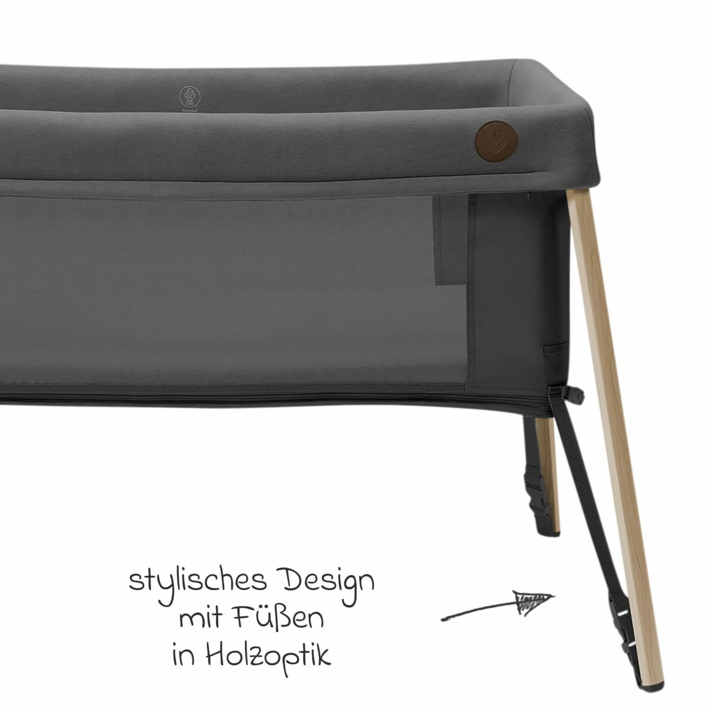 2-in-1 Reisebett Iris für Neugeborene & Kleinkinder inkl. Matratze & Reistasche nur 5,96 kg leicht - Beyound - Graphite Eco - Kollektion 2025