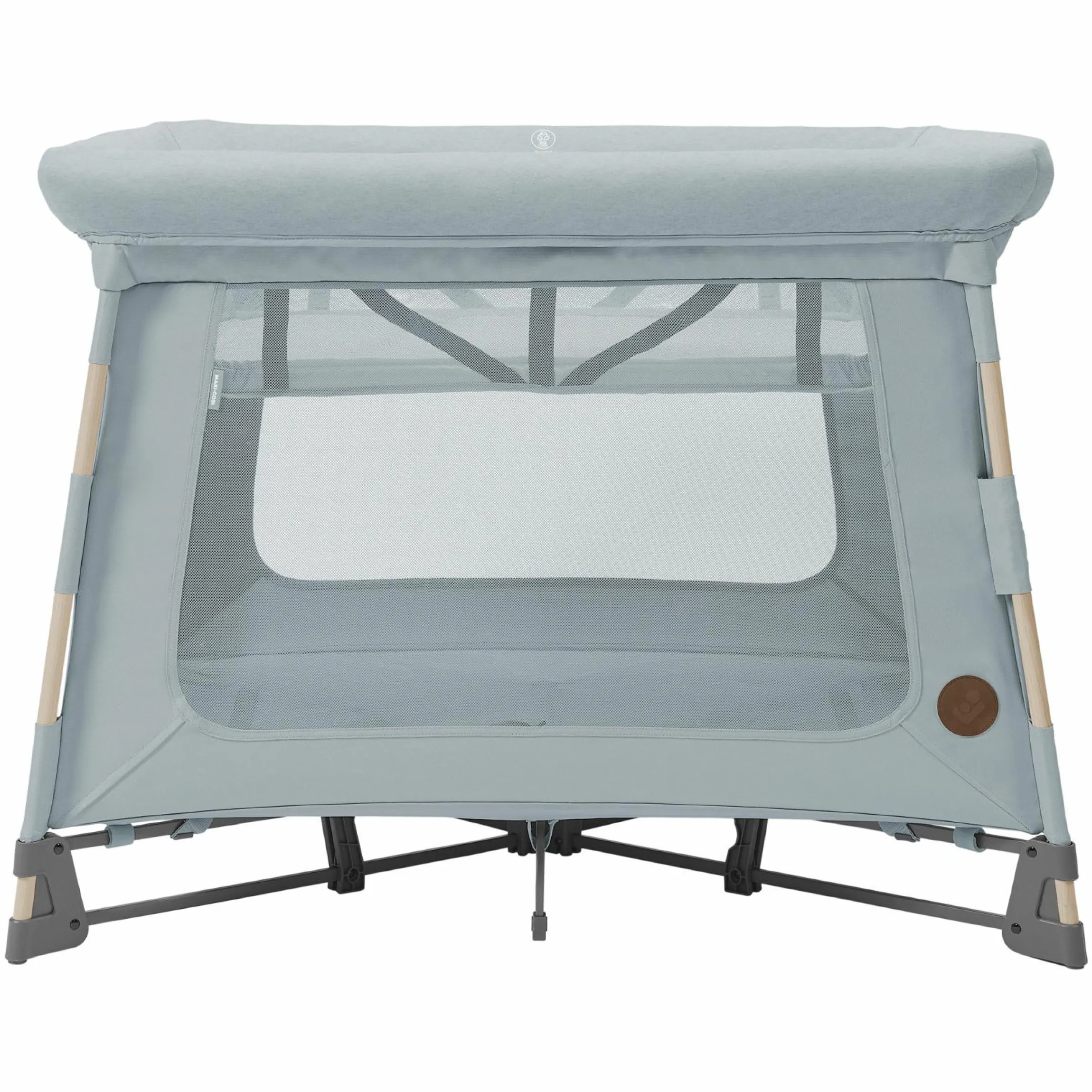 3-in-1 Reisebett Swift Reisebett, Beistellbett, Laufstall mit Matratze & Tragetasche nur 6,70 kg leicht - Beyound - Grey Eco - Kollektion 2025