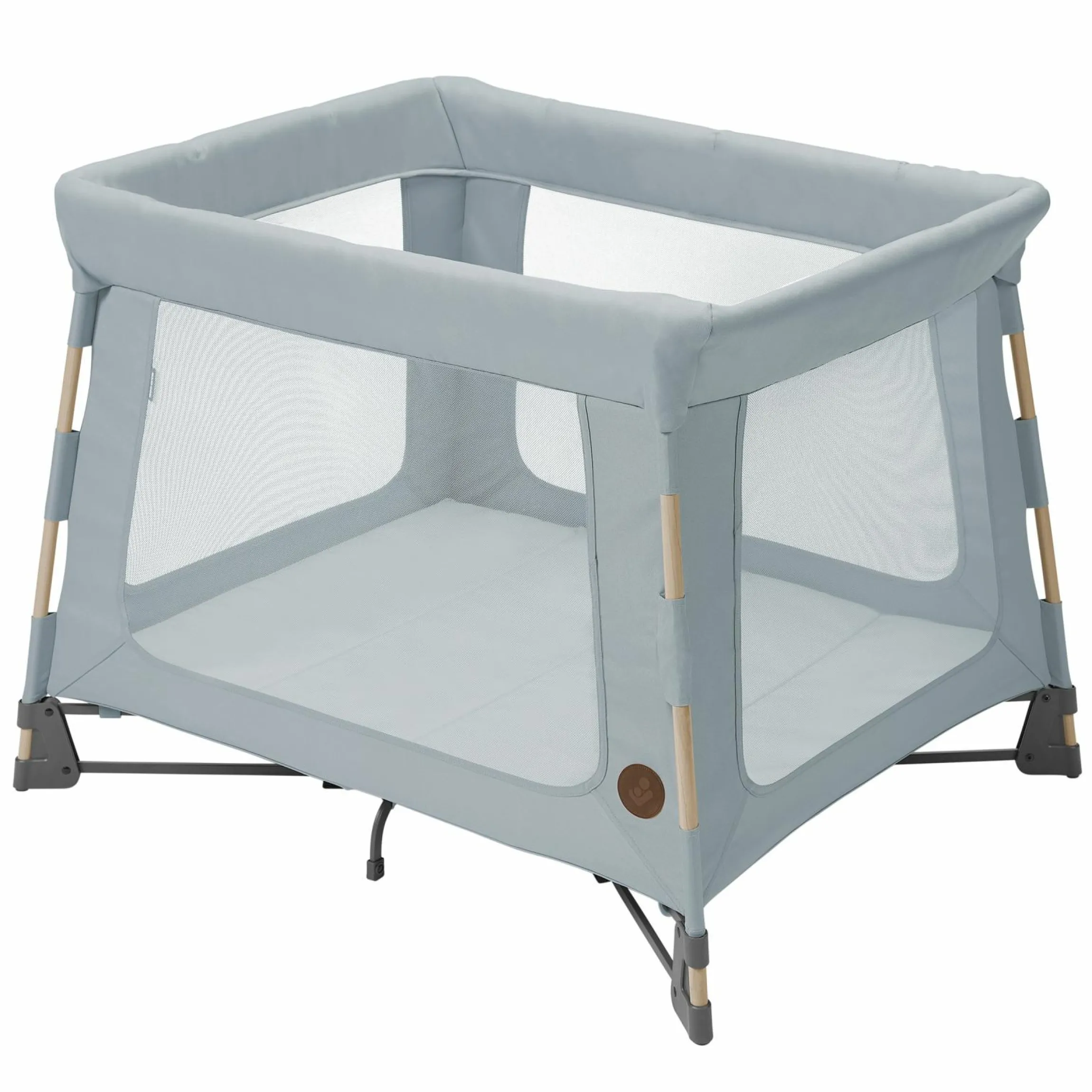 3-in-1 Reisebett Swift Reisebett, Beistellbett, Laufstall mit Matratze & Tragetasche nur 6,70 kg leicht - Beyound - Grey Eco - Kollektion 2025