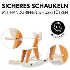 2in1 Schaukeltier Rock N Swing (umbaubar zum Sitz, FSC zertifiziertes Holz) - Fox