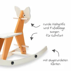 2in1 Schaukeltier Rock N Swing (umbaubar zum Sitz, FSC zertifiziertes Holz) - Fox