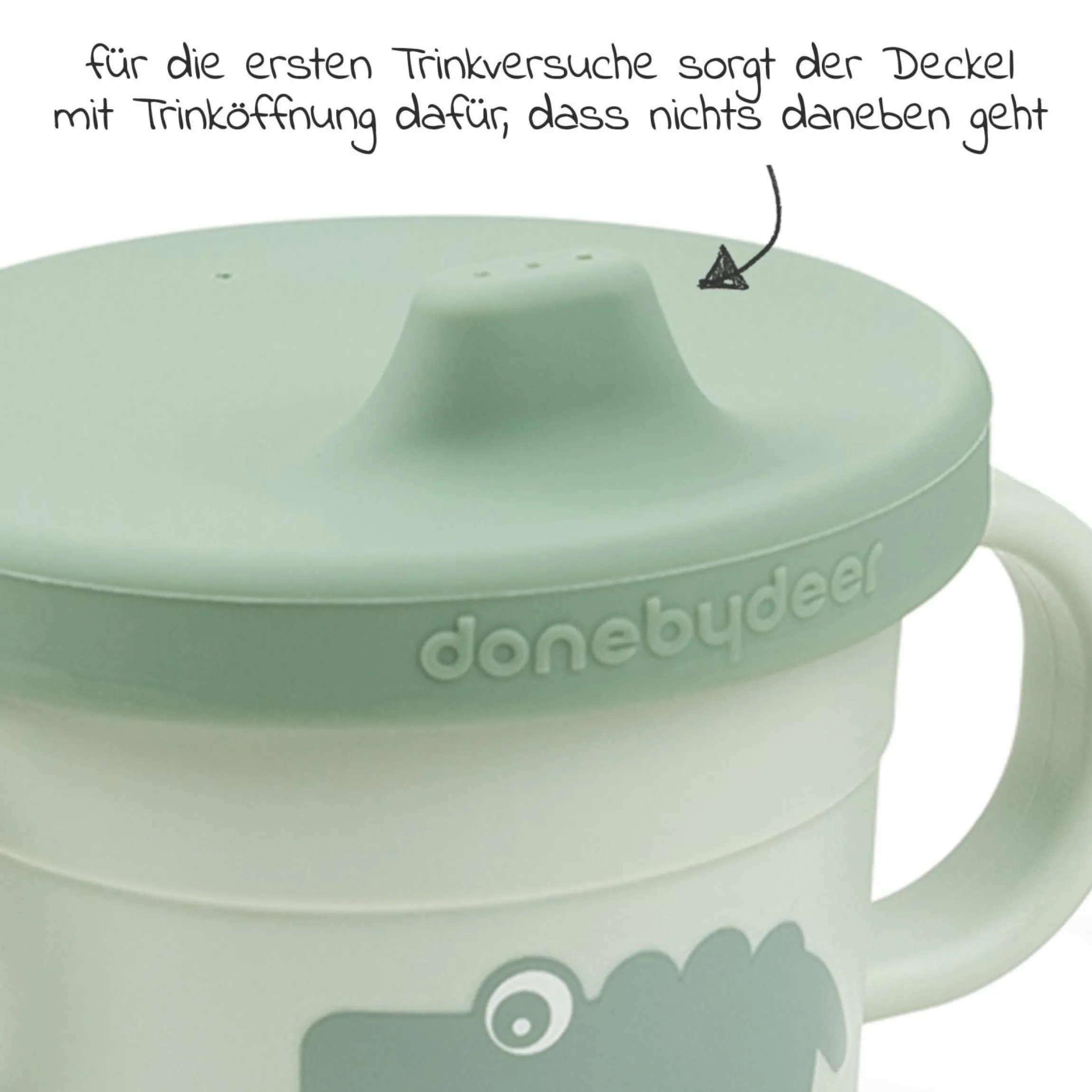 2in1 Schnabeltasse & Snackbecher Foodie - Croco - Grün