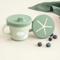 2in1 Schnabeltasse & Snackbecher Foodie - Croco - Grün