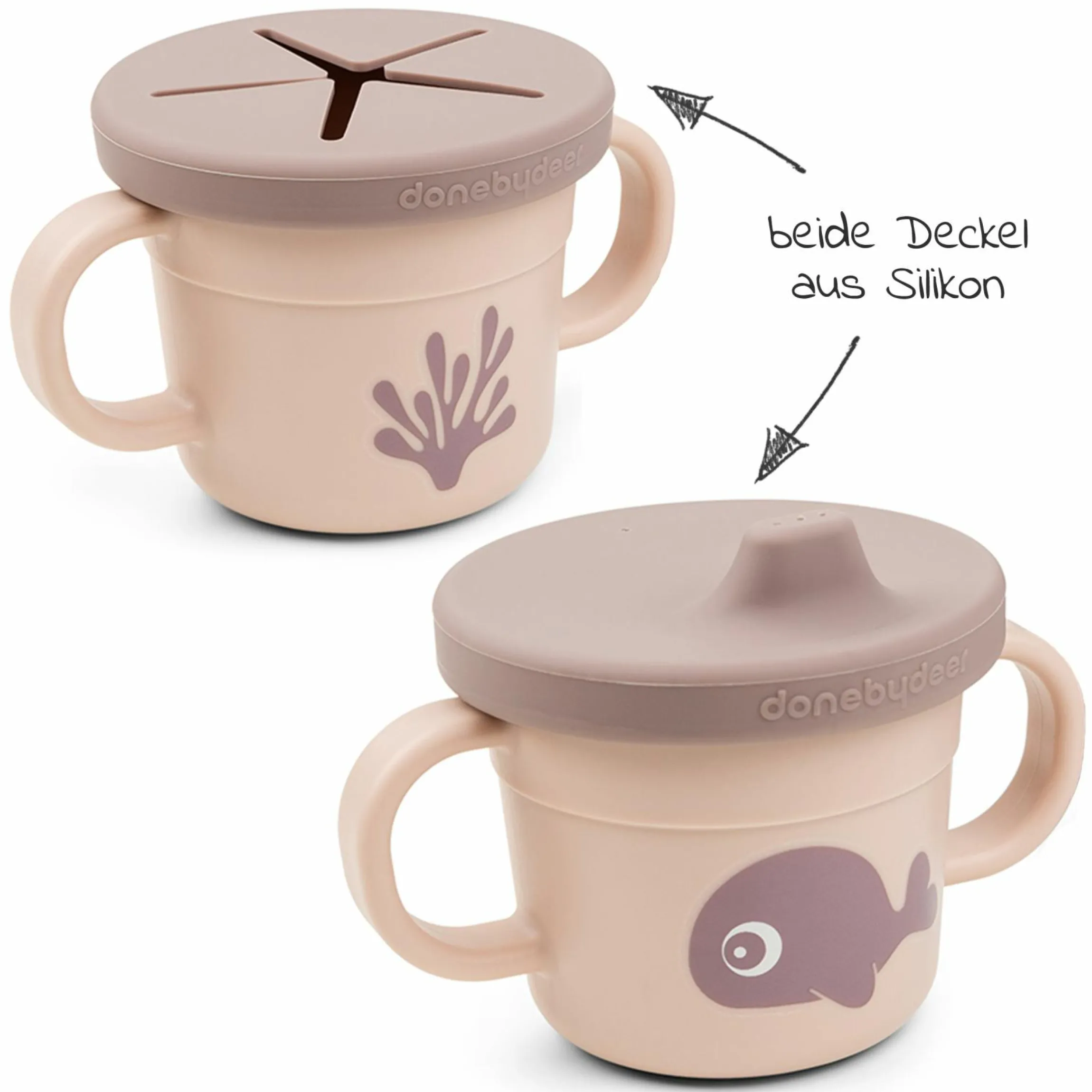 2in1 Schnabeltasse & Snackbecher Foodie - Wally - Powder