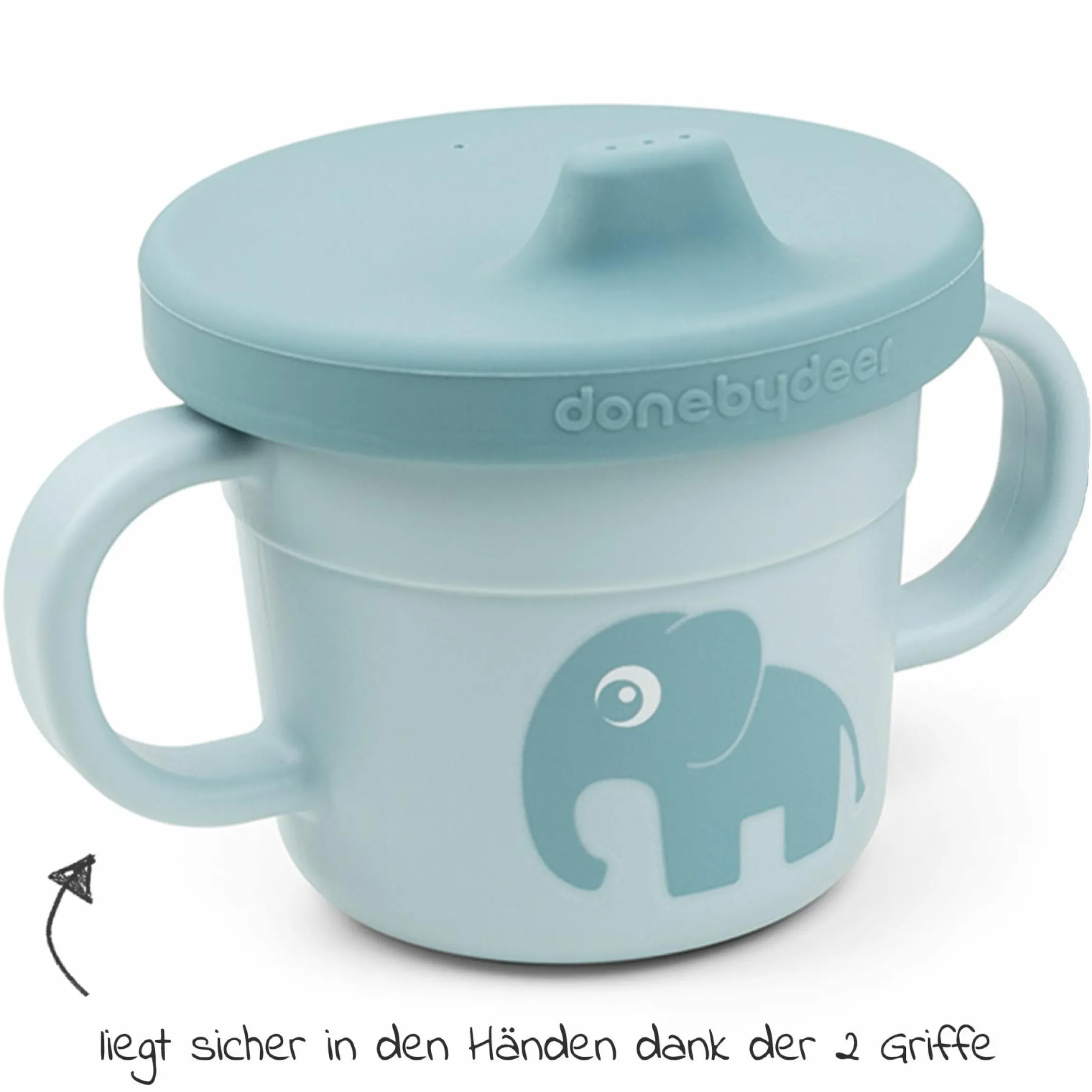 2in1 Schnabeltasse & Snackbecher Foodie - Elphee - Blau