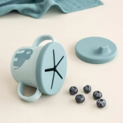 2in1 Schnabeltasse & Snackbecher Foodie - Elphee - Blau