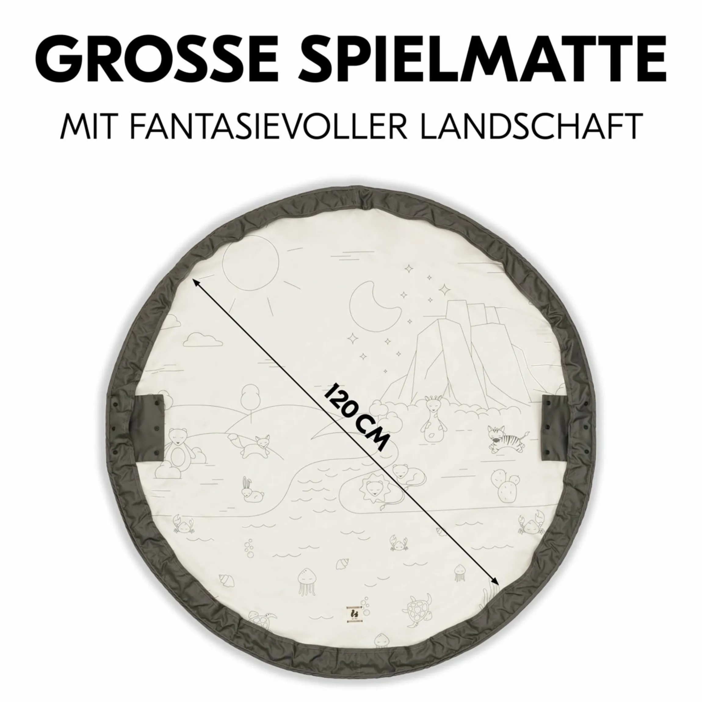 2in1 Spielmatte und Aufräumtasche Play N Tidy - Dark Grey