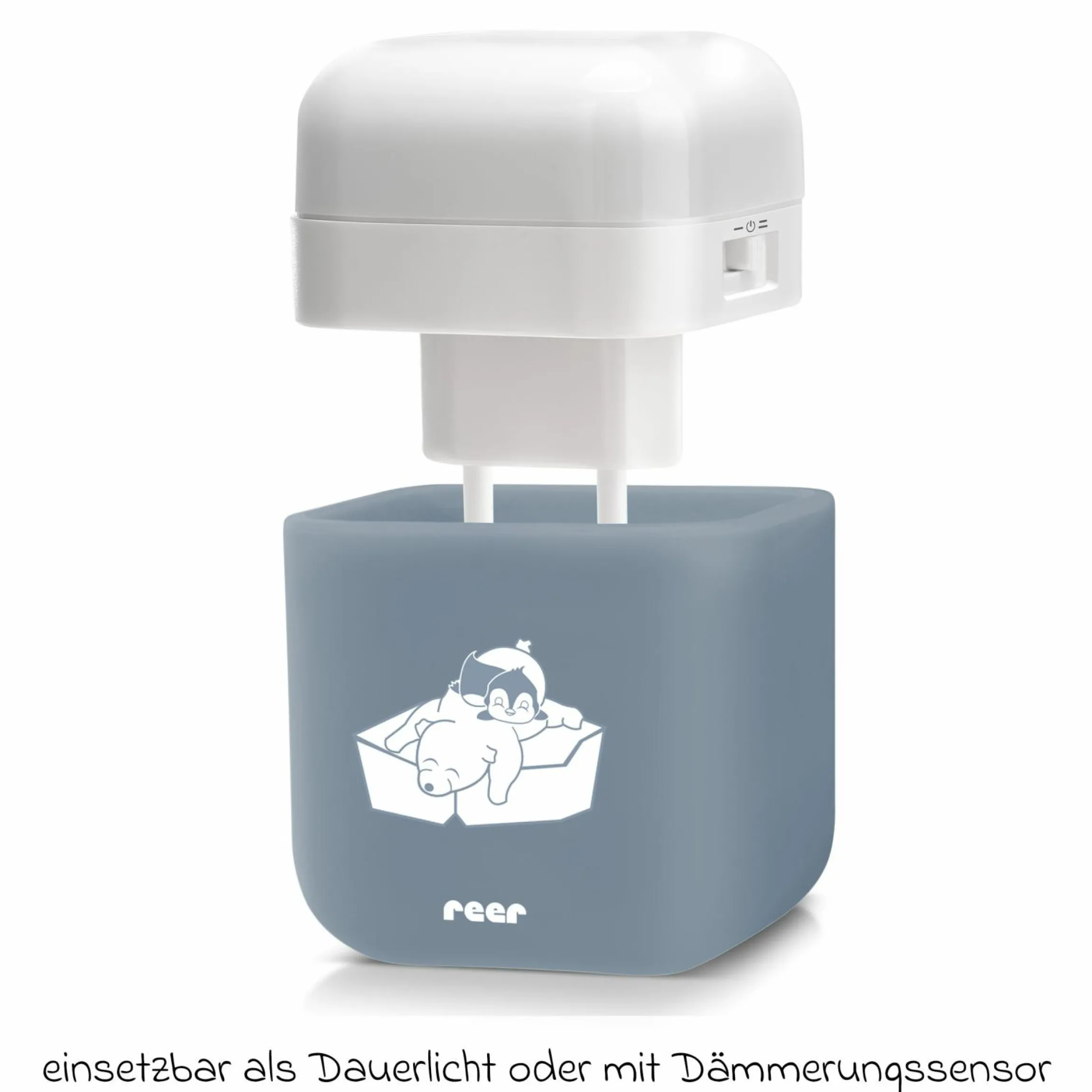 2in1 Steckdosen-Nachtlicht SleepLight mit energiesparende LED-Technologie - Blaugrau