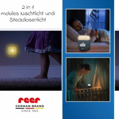 2in1 Steckdosen-Nachtlicht SleepLight mit energiesparende LED-Technologie - Blaugrau